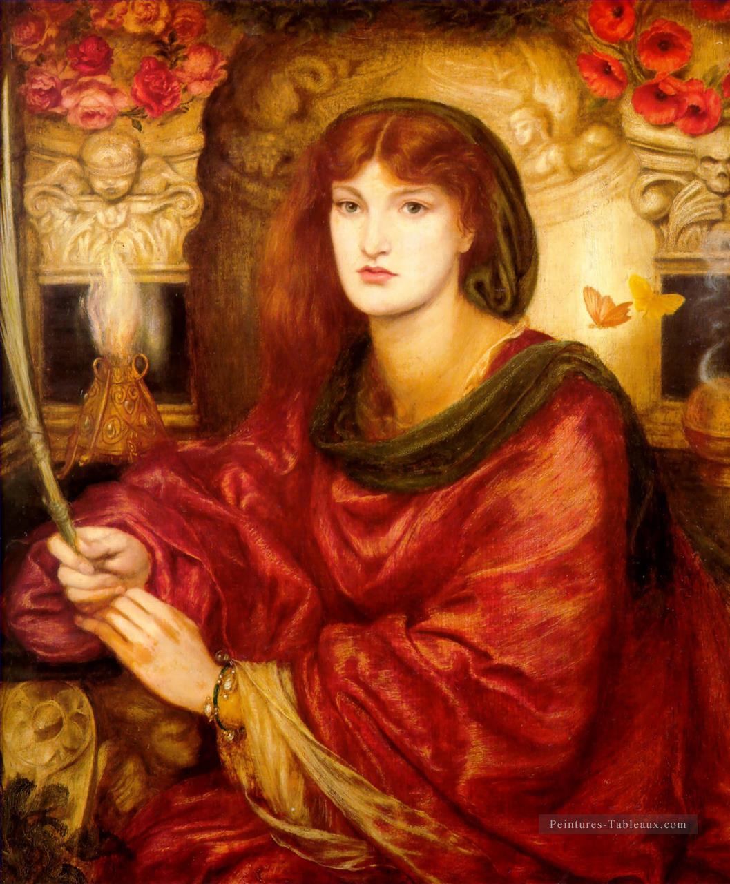 Sybilla Palmifella préraphaélite Fraternité Dante Gabriel Rossetti Peintures à l'huile